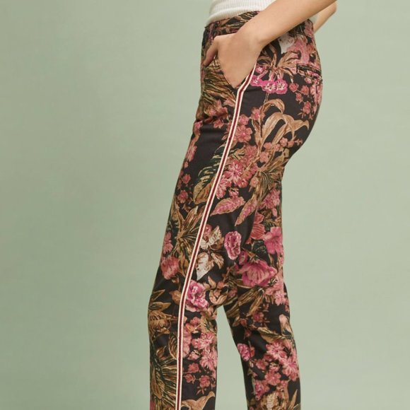 CHINO x ANTHROPOLOGIE Relaxed Floral Chino Pants - Picture 7 of 8